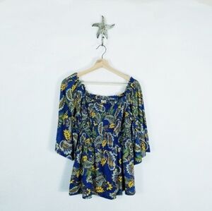 Status by Chenault Nordstrom Large New Blouse Paisley Print Boho Anthro